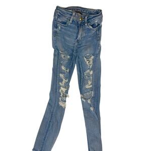 American Eagle Next Level Stretch Ripped Jeggings Size 0 Regular